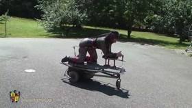 Forced orgasm on the move