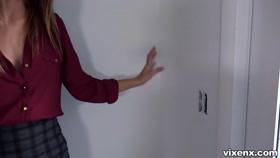 Pov Hot Slim Brunette Blows Fucks And Gets Little Cumshot In