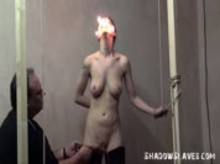 Cruel burning and electro bdsm of tortured wlavegirl