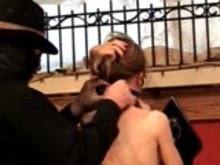 Cunt torture – Cloth pins on Pussy
