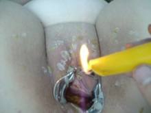Cunt torture – Hot wax inside pussy