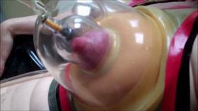 Cunt torture – Rubber wife pumped her pussy, clit and big tits