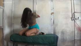 Bondage – Strappado and White Ball Gag in Heels