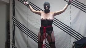 Forced Orgasm – My hooded slave bound to cum
