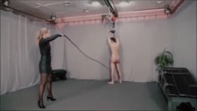 Hardcore Femdom Whipping